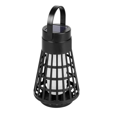 LED lampa solarna z czujnikiem 2 w 1 LED/1W/3,7V IP54 300 mAh czarna