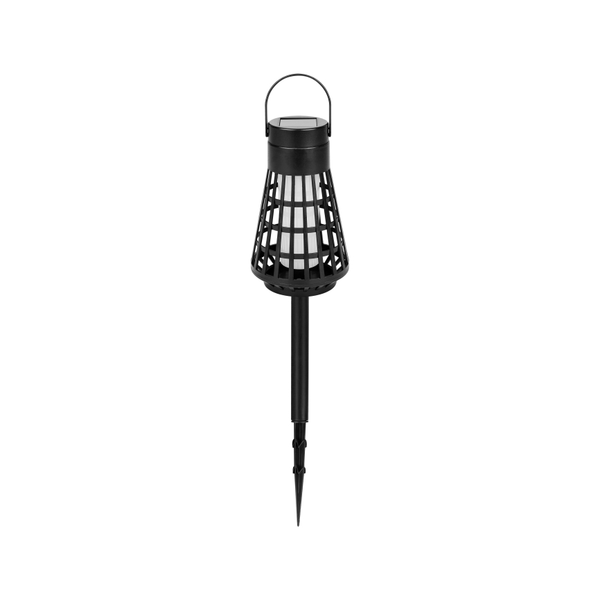 LED lampa solarna z czujnikiem 2 w 1 LED/1W/3,7V IP54 300 mAh czarna