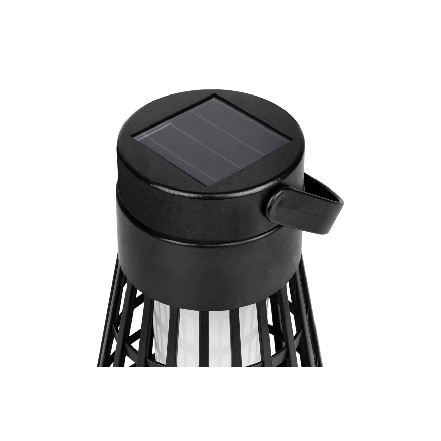 LED lampa solarna z czujnikiem 2 w 1 LED/1W/3,7V IP54 300 mAh czarna