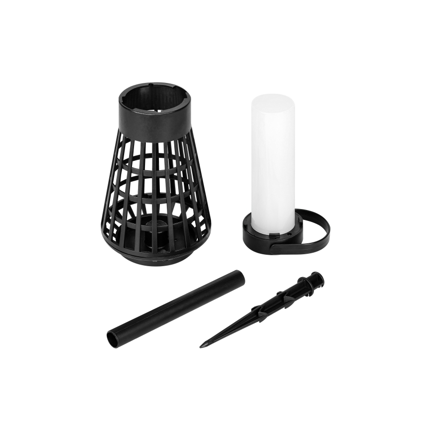 LED lampa solarna z czujnikiem 2 w 1 LED/1W/3,7V IP54 300 mAh czarna