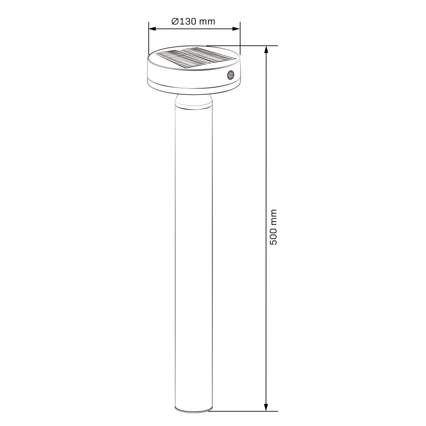 LED Lampa solarna z czujnikiem GWINEA LED/4,5W/3,7V 2000 mAh 50 cm IP44 czarna
