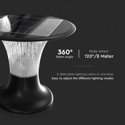 LED Lampa solarna z czujnikiem LED/15W/3,2V 4000K/6000K IP65 6000 mAh