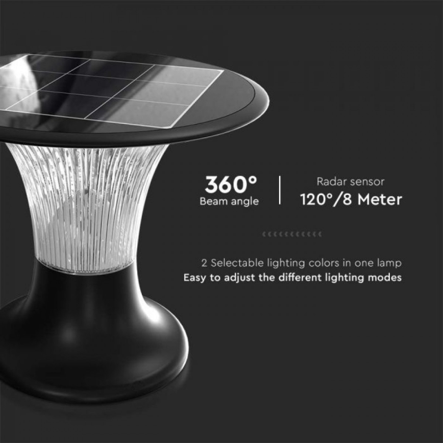 LED Lampa solarna z czujnikiem LED/15W/3,2V 4000K/6000K IP65 6000 mAh