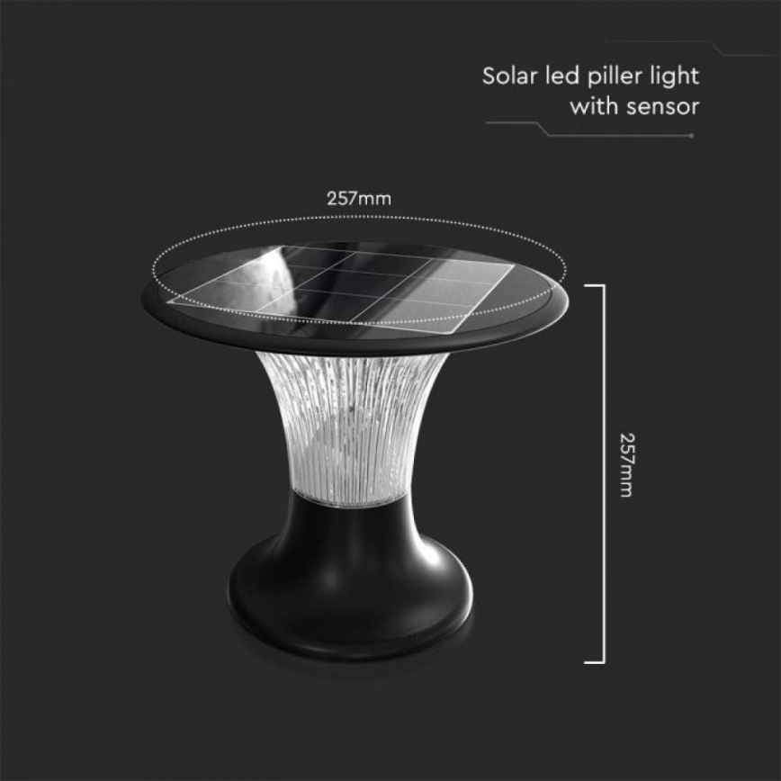 LED Lampa solarna z czujnikiem LED/15W/3,2V 4000K/6000K IP65 6000 mAh