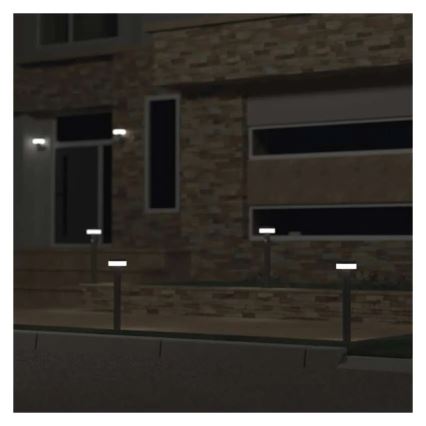 LED Lampa solarna z czujnikiem LED/2W/3,7V 1200 mAh IP44 50 cm