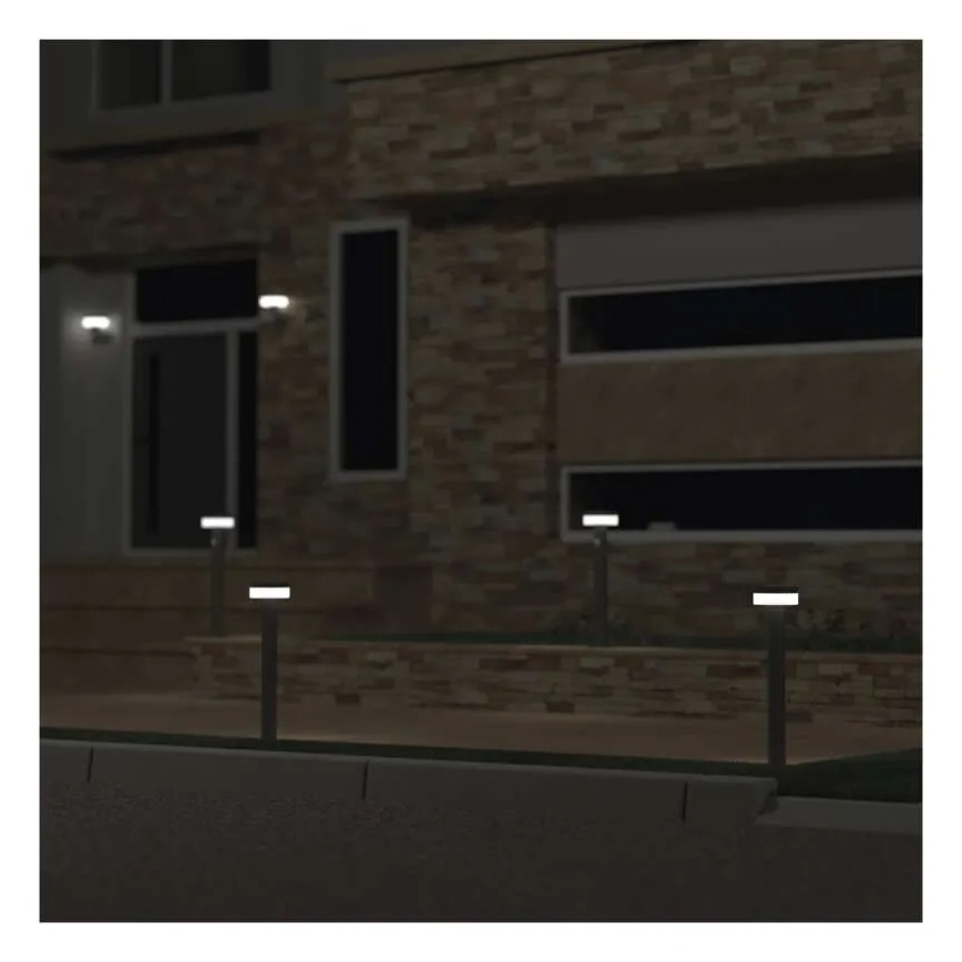 LED Lampa solarna z czujnikiem LED/2W/3,7V 1200 mAh IP44 50 cm