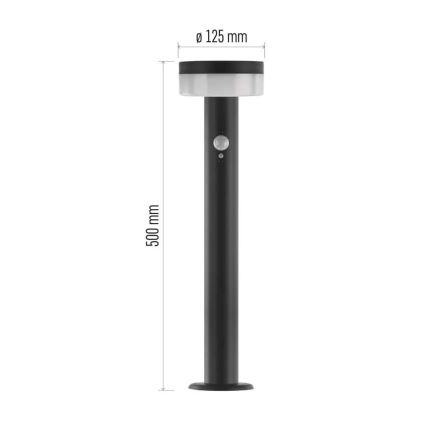LED Lampa solarna z czujnikiem LED/2W/3,7V 1200 mAh IP44 50 cm