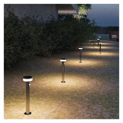 LED Lampa solarna z czujnikiem LED/2W/3,7V 1200 mAh IP44 80 cm