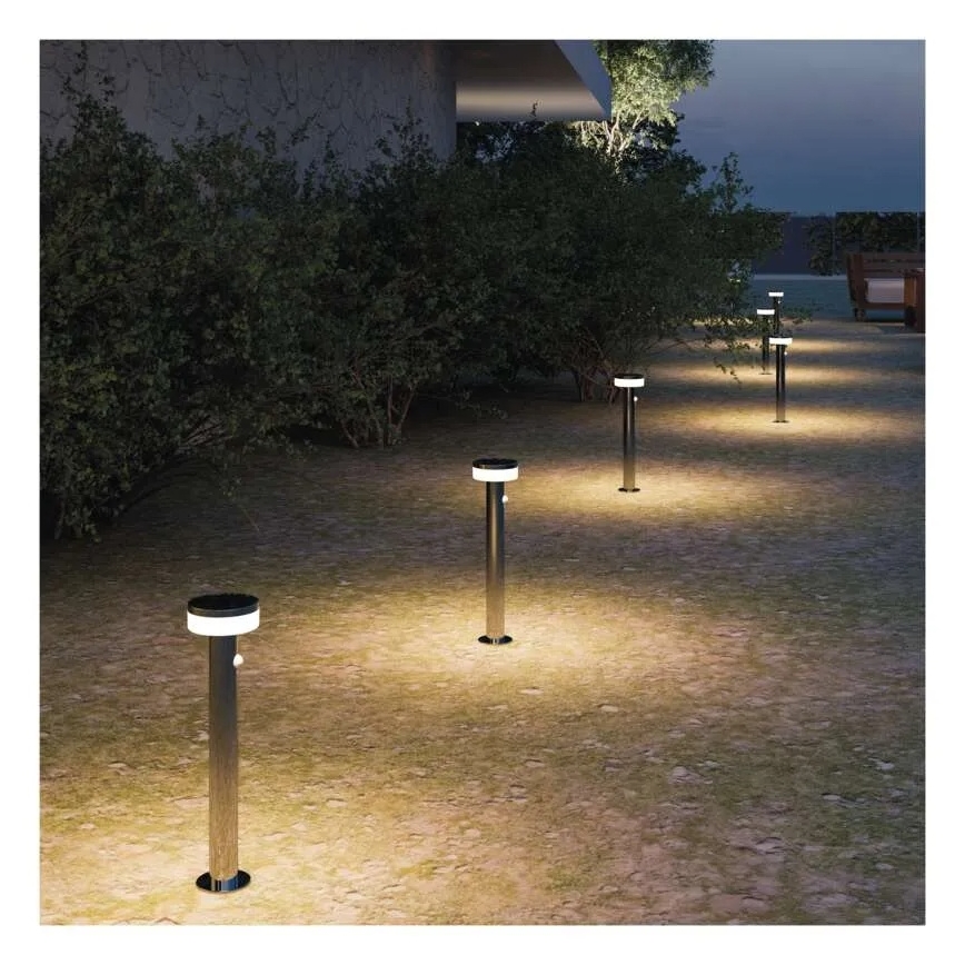 LED Lampa solarna z czujnikiem LED/2W/3,7V 1200 mAh IP44 80 cm