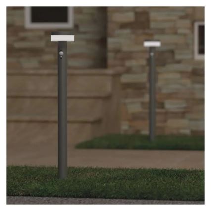 LED Lampa solarna z czujnikiem LED/2W/3,7V 1200 mAh IP44 80 cm