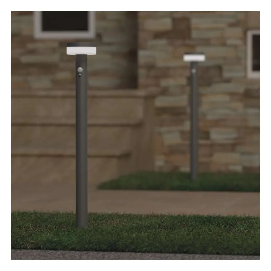 LED Lampa solarna z czujnikiem LED/2W/3,7V 1200 mAh IP44 80 cm