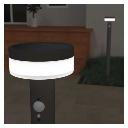 LED Lampa solarna z czujnikiem LED/2W/3,7V 1200 mAh IP44 80 cm
