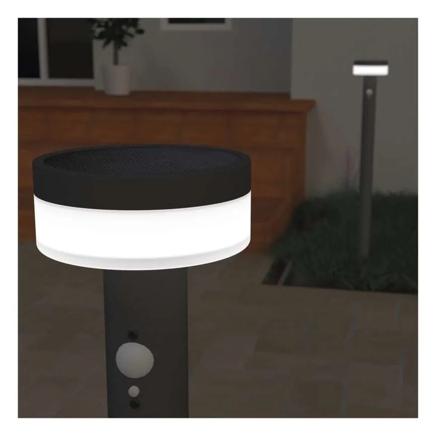 LED Lampa solarna z czujnikiem LED/2W/3,7V 1200 mAh IP44 80 cm
