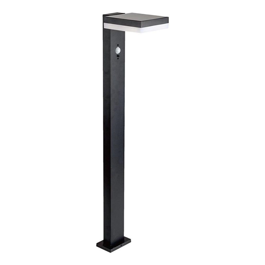 LED Lampa solarna z czujnikiem LED/2W/3,7V IP54 3000K 2200 mAh kanciasty czarny