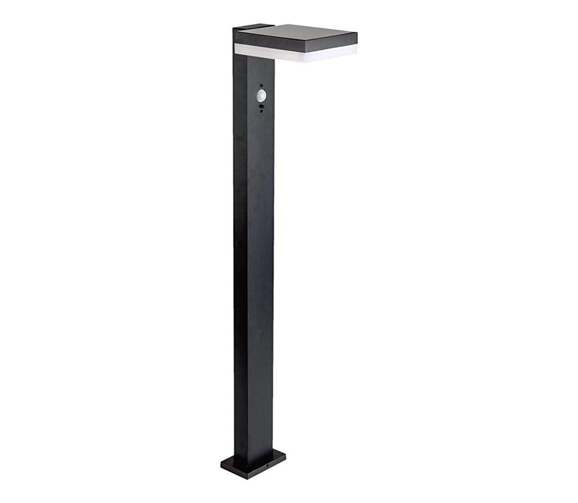 LED Lampa solarna z czujnikiem LED/2W/3,7V IP54 3000K kanciasty czarne