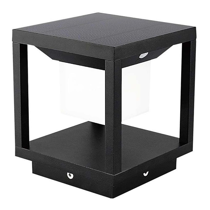 LED Lampa solarna z czujnikiem LED/2W/5,5V 3000K IP65 2600 mAh czarny