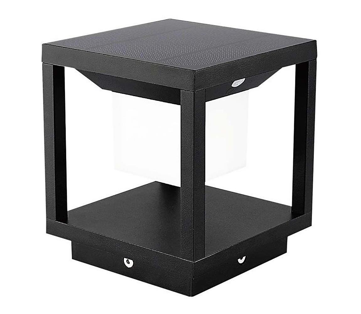 LED Lampa solarna z czujnikiem LED/2W/5,5V 3000K IP65 czarna