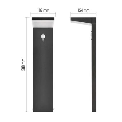 LED Lampa solarna z czujnikiem LED/4,4W/3,7V 2200 mAh IP44