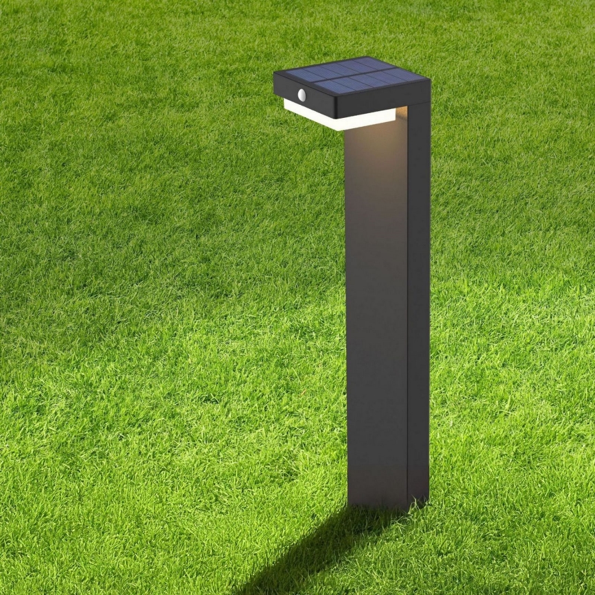 Lampa solarna LED z czujnikiem MALI LED/4,5W/3,7V 2000 mAh IP44 czarna