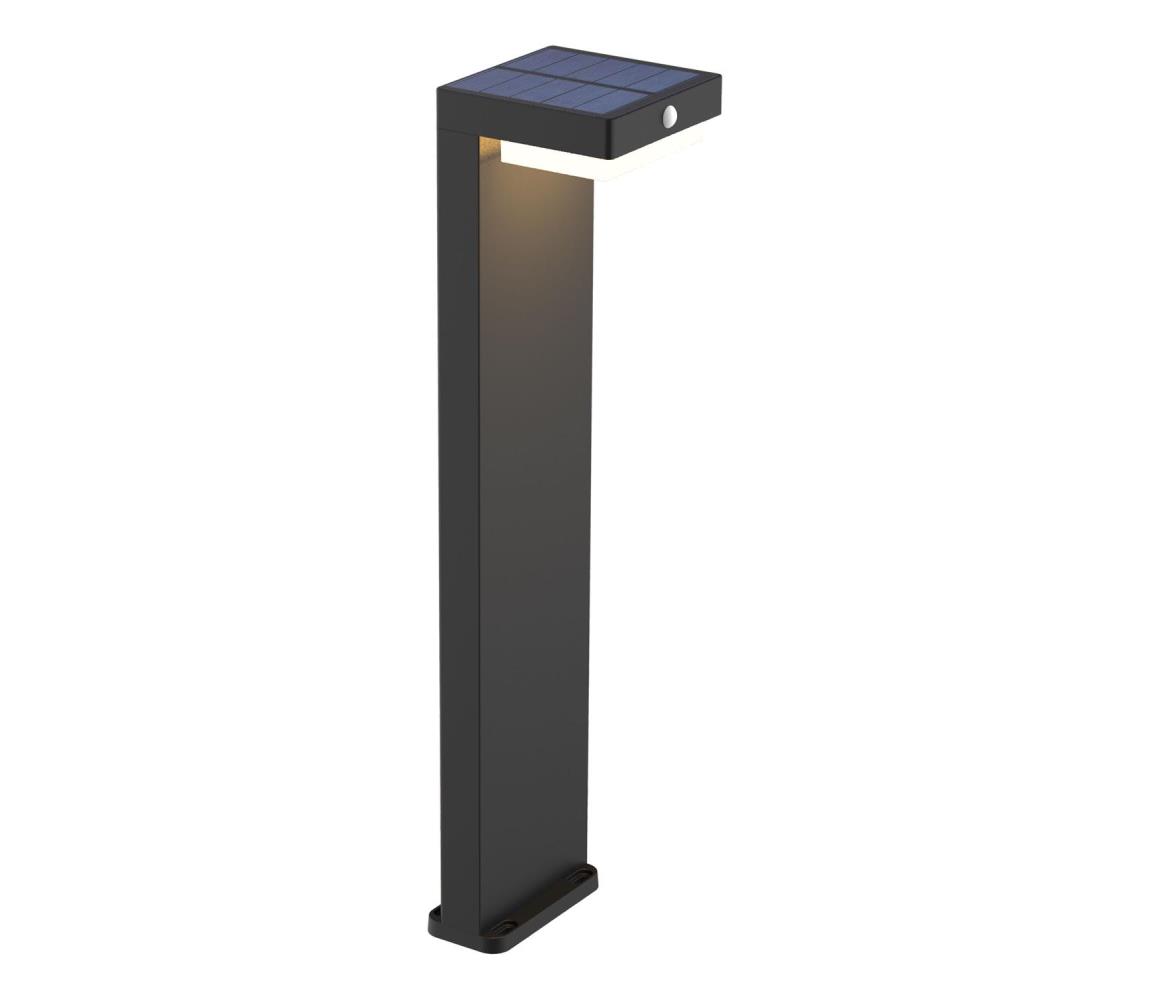 LED Lampa solarna z czujnikiem MALI LED/4,5W/3,7V 2000 mAh IP44 czarne