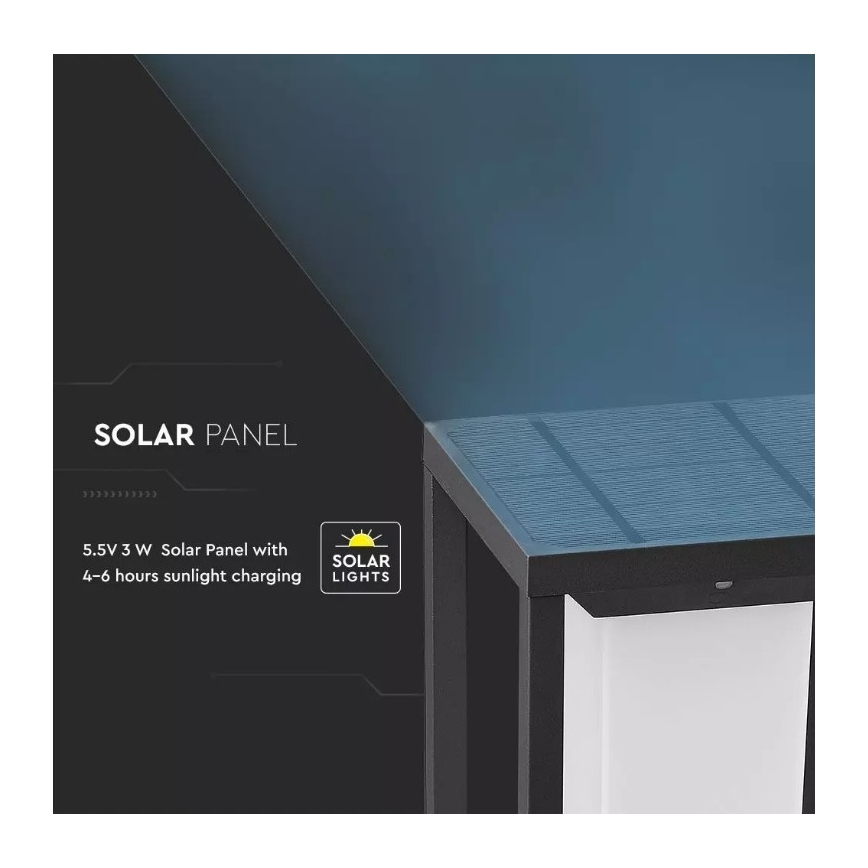 LED Lampa solarna z czujnikiem SAMSUNG CHIP LED/2W/3,7V IP65 2600 mAh