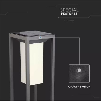 LED Lampa solarna z czujnikiem SAMSUNG CHIP LED/2W/3,7V IP65 2600 mAh