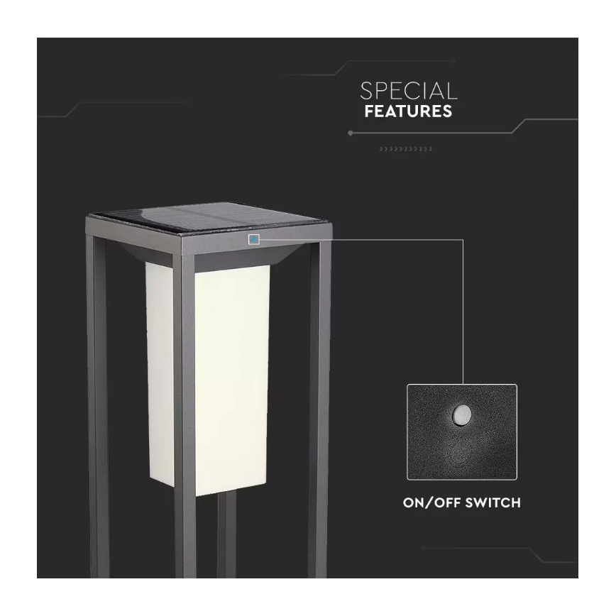 LED Lampa solarna z czujnikiem SAMSUNG CHIP LED/2W/3,7V IP65 2600 mAh