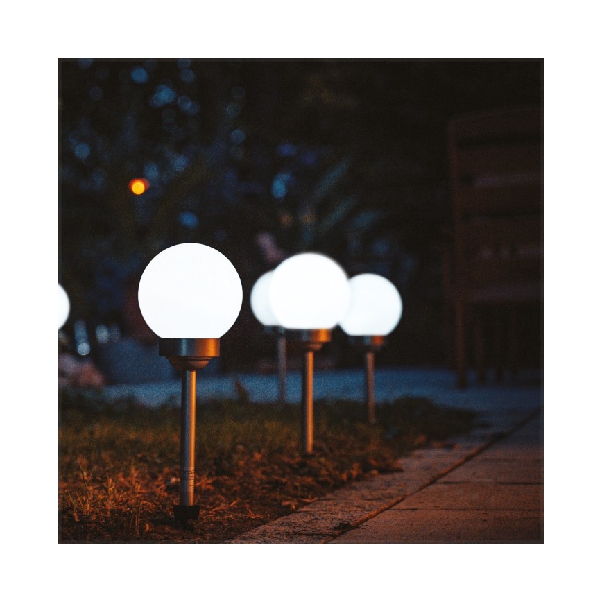 LED Lampa solarna z czujnikiem SPHERE LED/1,2V 4000K IP44 200 mAh średnica 20 cm