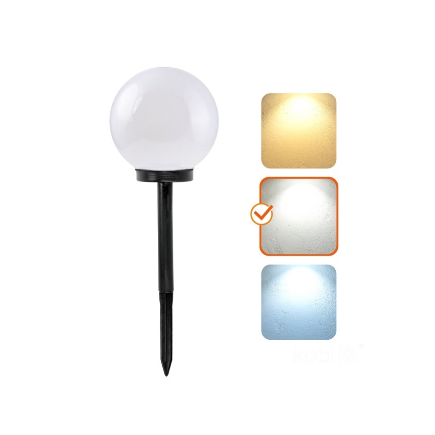 LED Lampa solarna z czujnikiem SPHERE LED/1,2V 4000K IP44 200 mAh średnica 20 cm