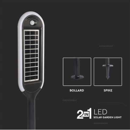 LED Lampa solarna z czujnikiema BOLLARD LED/5W/5,5V IP65 4000K