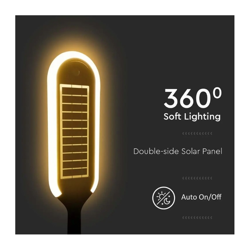LED Lampa solarna z czujnikiema BOLLARD LED/5W/5,5V IP65 4000K