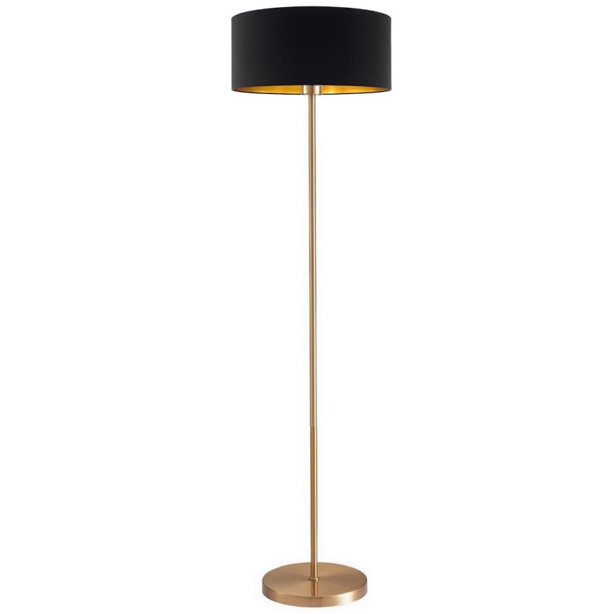 LED lampa stojąca TUNJA 1xE27/20W/230V, śr. 38 cm, złota/czarna