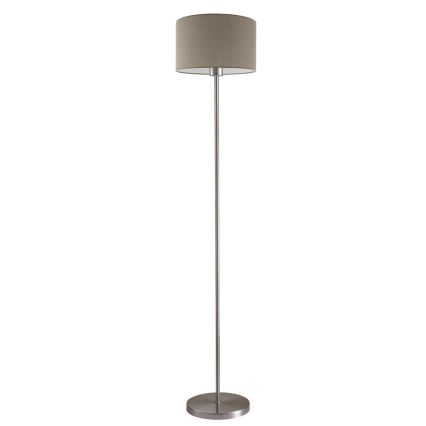 LED Lampa stojąca TUNJA 1xE27/20W/230V Ø 30 cm matowy chrom/taupe