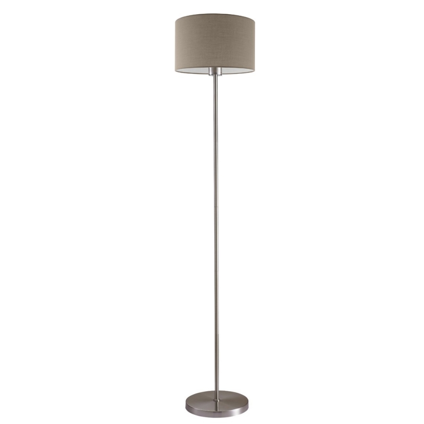LED Lampa stojąca TUNJA 1xE27/20W/230V Ø 30 cm matowy chrom/taupe