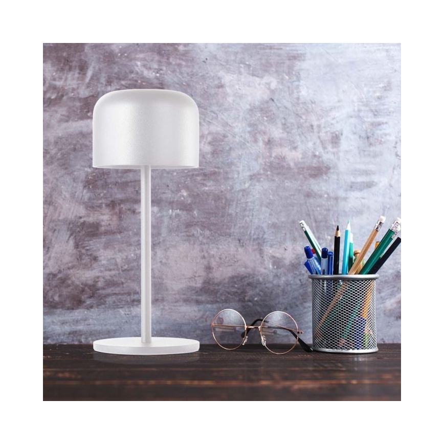 LED Regulowana jasność, ładowalna, dotykowa lampa stołowa LED/1,5W/5V 2700-5700K IP54 2200 mAh biała