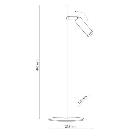 LED Lampa stołowa LAGOS 1xG9/6W/230V 4000K czarne