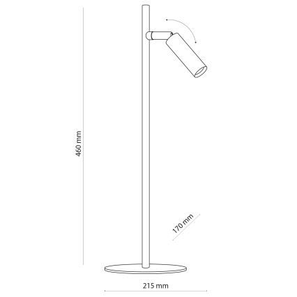 LED Lampa stołowa LAGOS 1xG9/6W/230V 4000K czarne/złoty