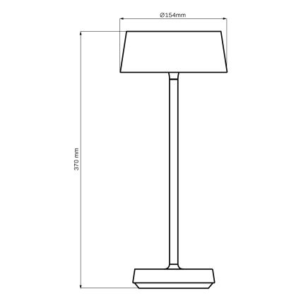 LED Ściemn. dotykowa zewn. lampa stołowa CASABLANCA LED/3,4W/5V USB 3600 mAh IP44 czarny