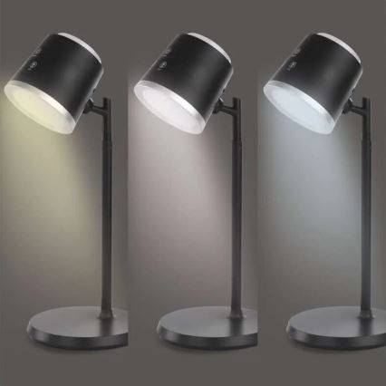 LED Lampa stołowa ściemnialna do ładowania 4w1 LED/6W/3,7V 3000K/4000K/6500K 1500mAh czarne