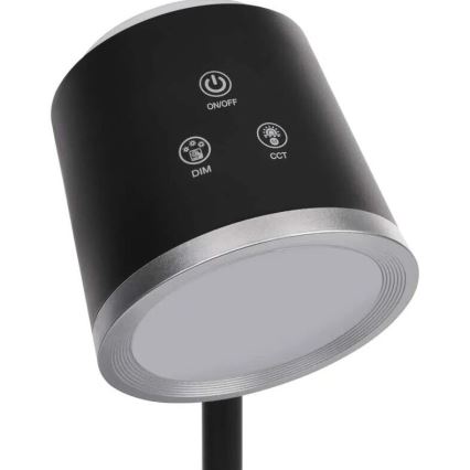 LED Lampa stołowa ściemnialna do ładowania 4w1 LED/6W/3,7V 3000K/4000K/6500K 1500mAh czarne