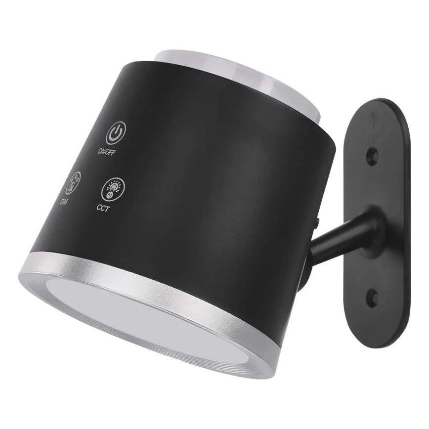 LED Lampa stołowa ściemnialna do ładowania 4w1 LED/6W/3,7V 3000K/4000K/6500K 1500mAh czarne