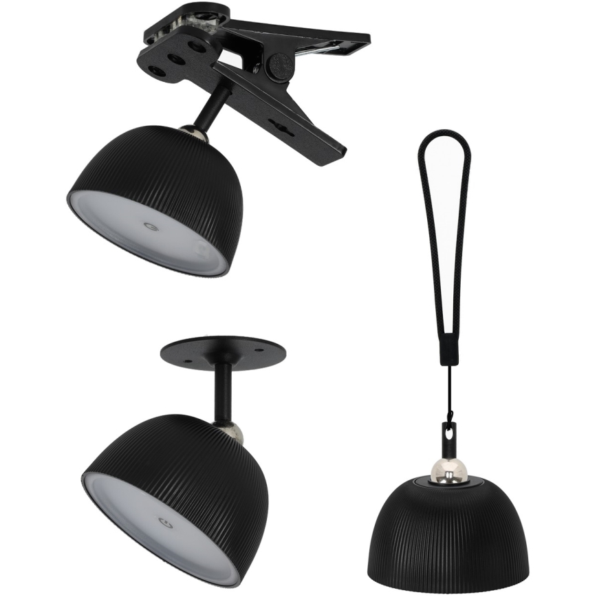 LED Lampa stołowa ściemnialna do ładowania 4w1 LED/3,5W/5V 3000/4000/6500K IP54 1800 mAh czarne