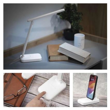 LED Lampa stołowa ściemnialna do ładowania LED/5W/3,7V 3000K/4000K/6500K 800mAh białe