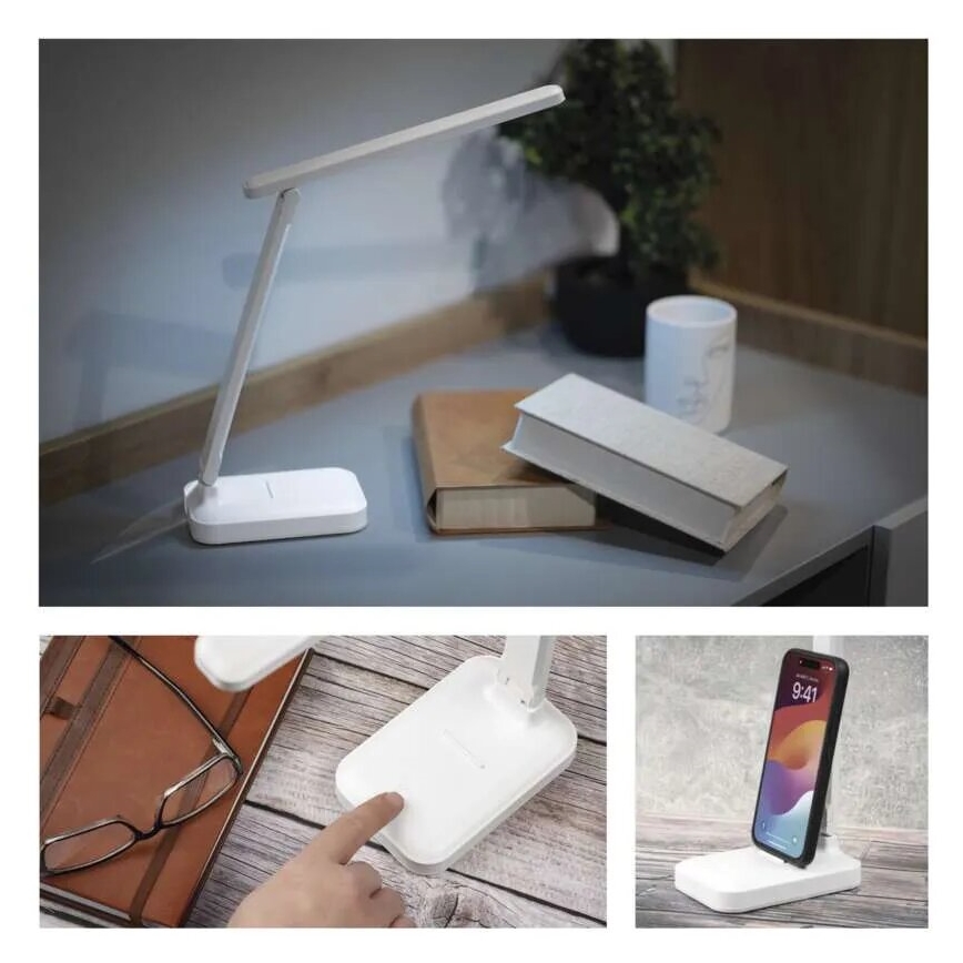 LED Lampa stołowa ściemnialna do ładowania LED/5W/3,7V 3000K/4000K/6500K 800mAh białe
