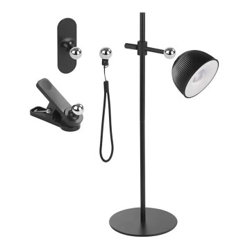 LED Lampa stołowa ściemnialna do ładowania magnetyczna 4w1 LED/4,2W/3,7V 4000K 1200mAh czarna