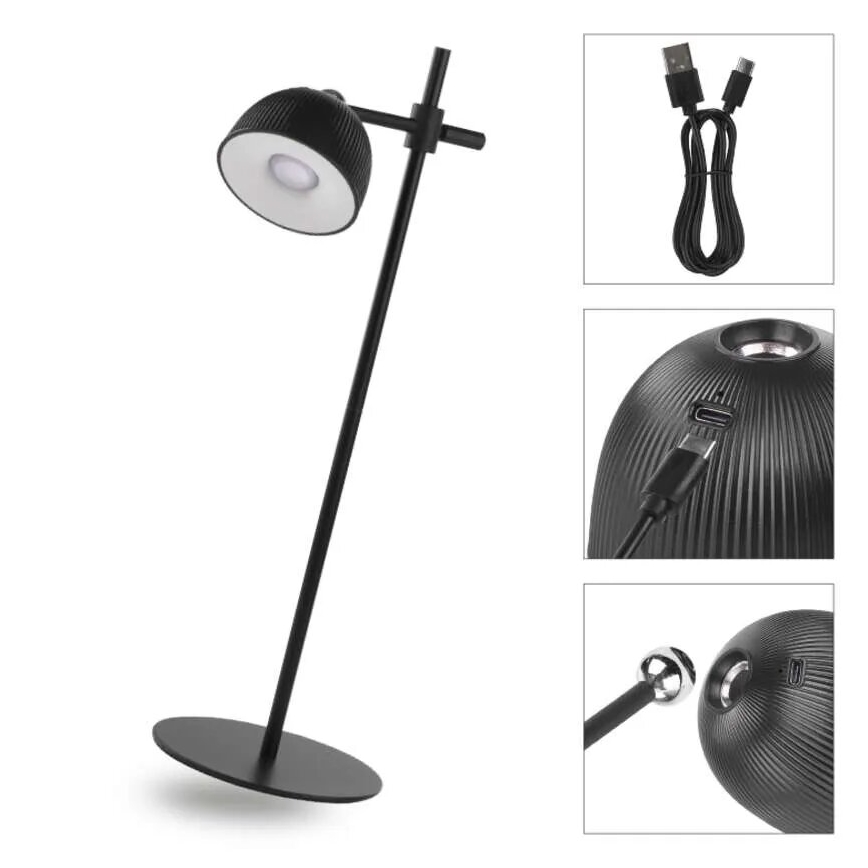 LED Lampa stołowa ściemnialna do ładowania magnetyczna 4w1 LED/4,2W/3,7V 4000K 1200mAh czarne