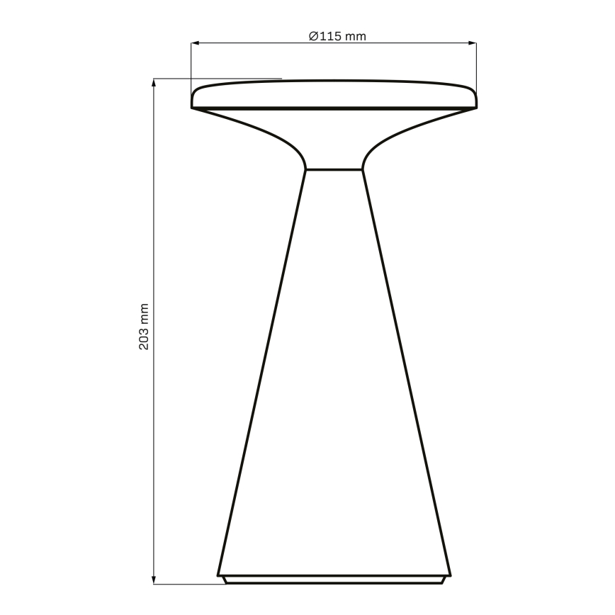 LED Ściemn. dotykowa zewn. lampa stołowa PAROS LED/1,8W/5V USB 1800 mAh IP44 zielony