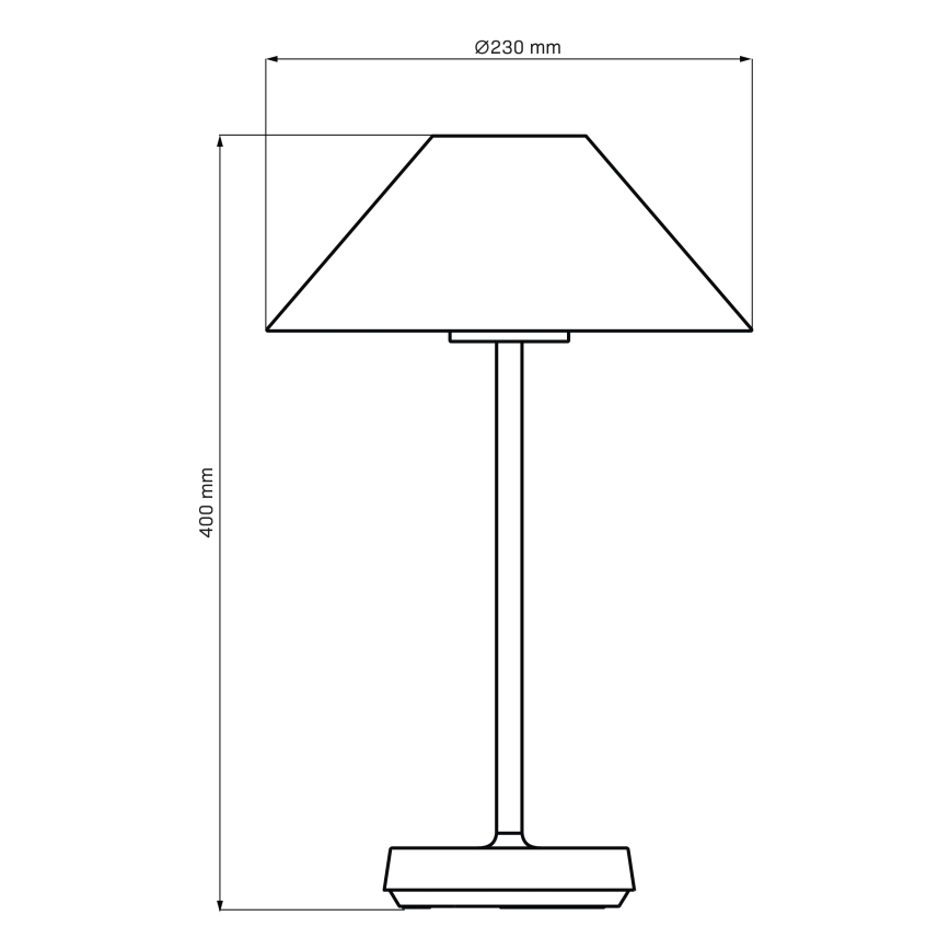 LED Ściemn. dotykowa zewn. lampa stołowa SERENGETI LED/3,4W/5V USB 3600 mAh IP44 czarny
