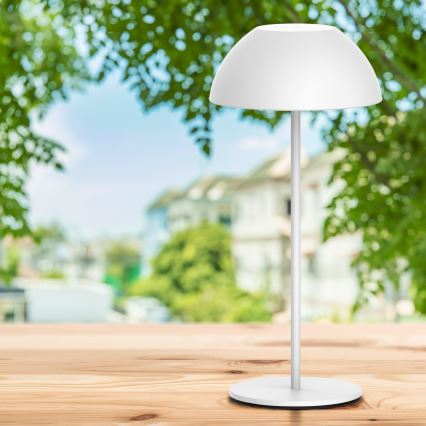 LED Ściemn. dotykowa zewn. lampa stołowa TANZANIA LED/1,8W/5V USB 1800 mAh IP44 biały
