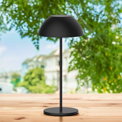 LED Ściemn. dotykowa zewn. lampa stołowa TANZANIA LED/1,8W/5V USB 1800 mAh IP44 czarny